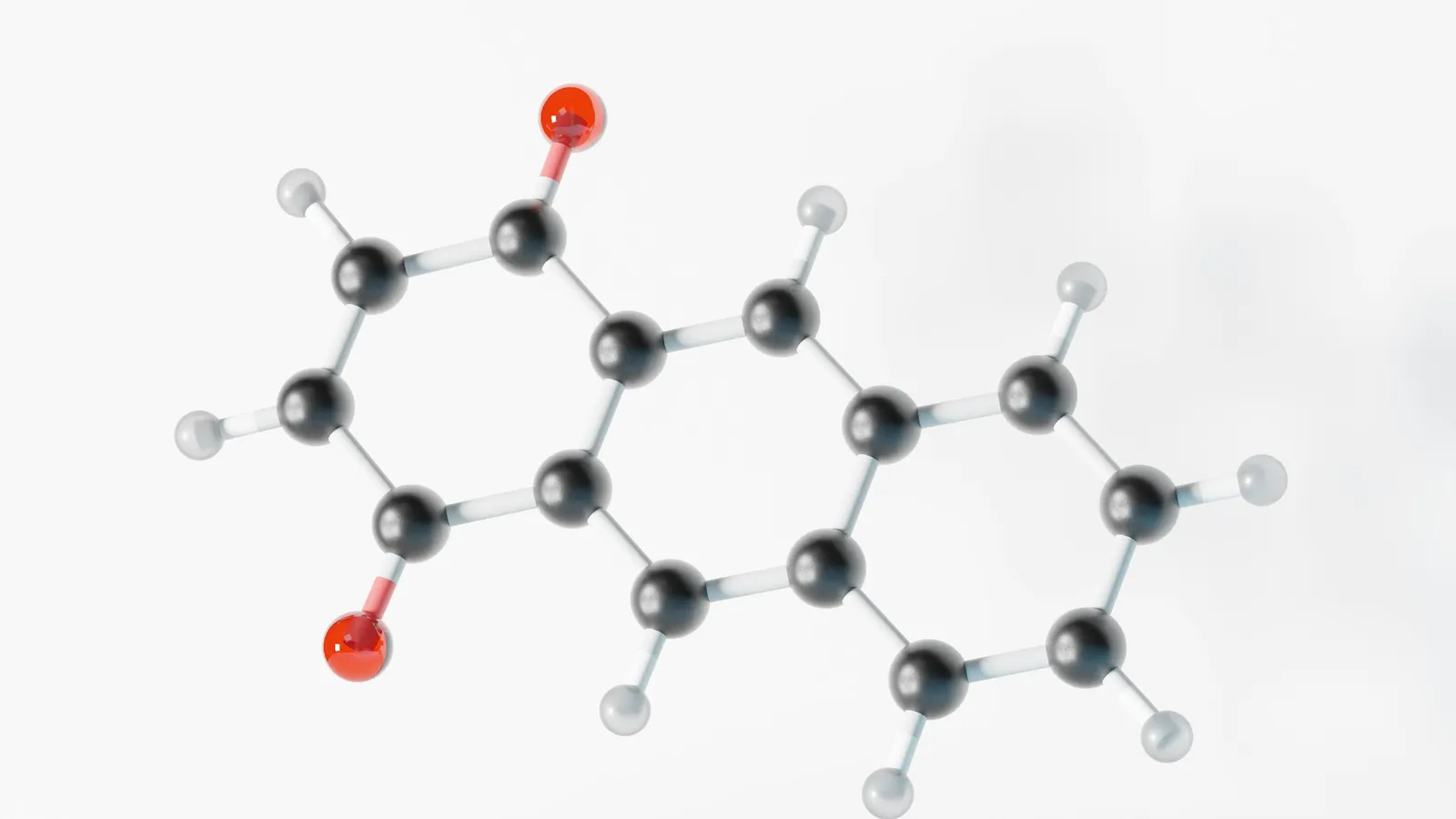 A ball-and-stick molecular model on a white background