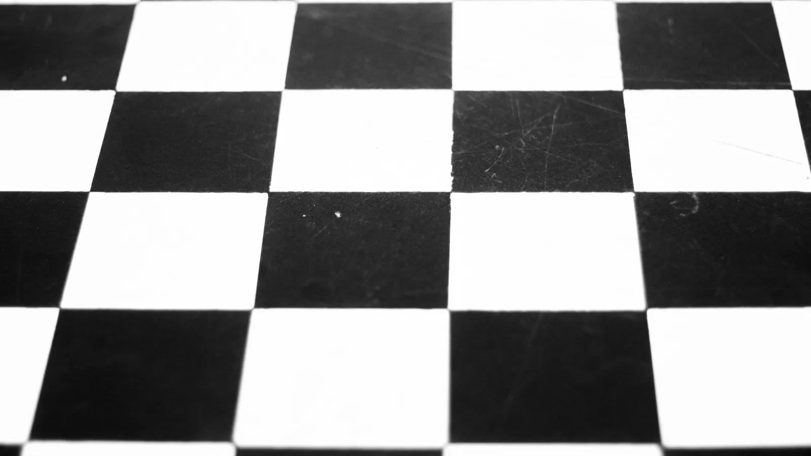 A black and white checkerboard grid