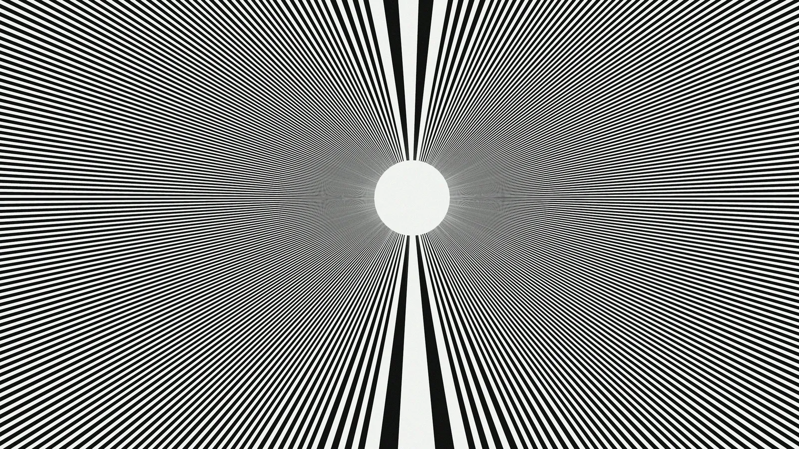 A dizzying black and white radial pattern