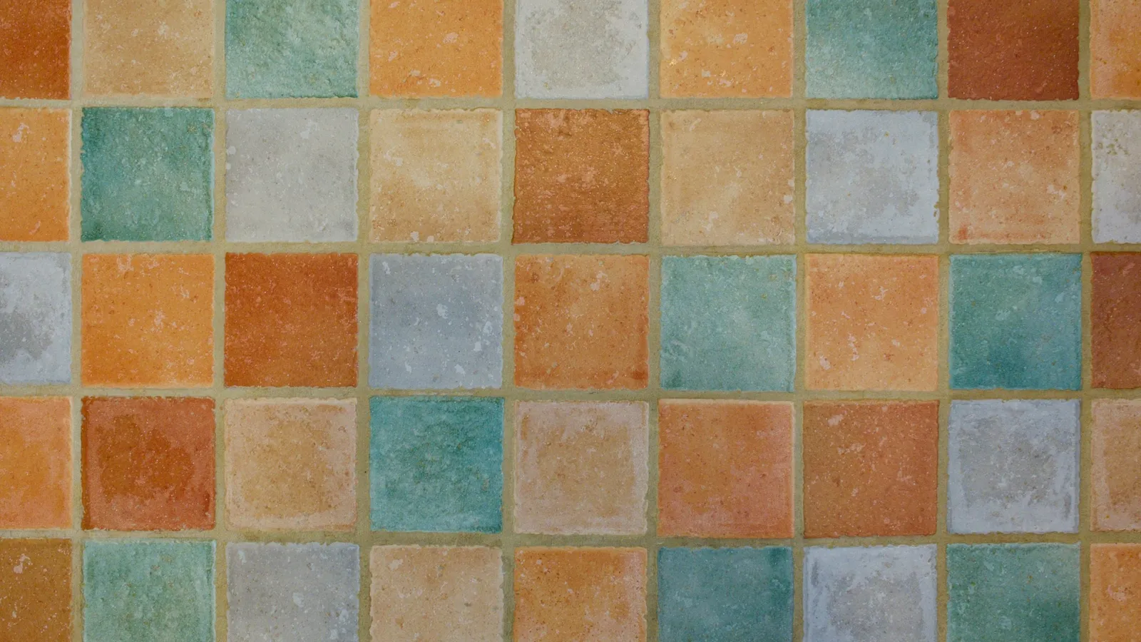 A grid of square tiles in mixed colours