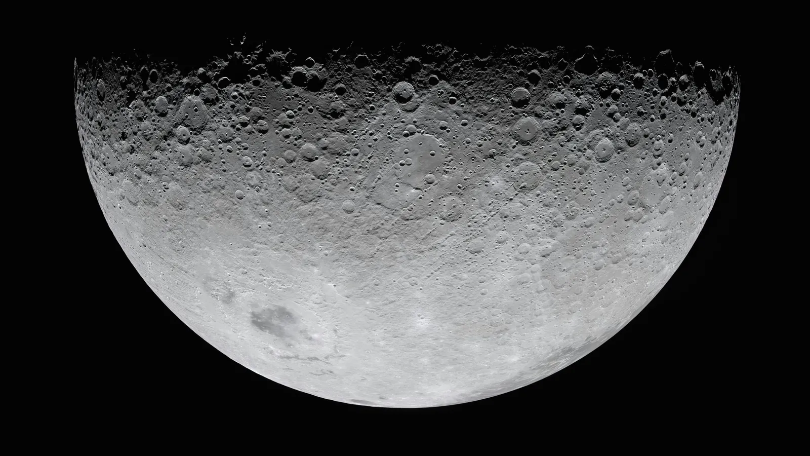 A half-lit Moon showing its craters