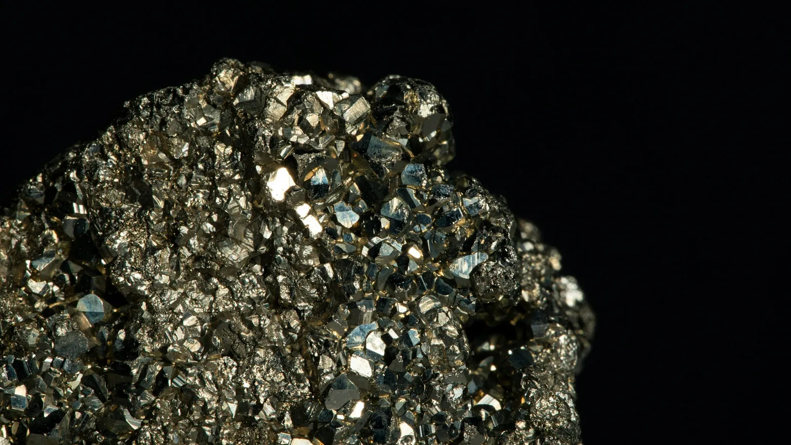 A lump of shiny metal ore