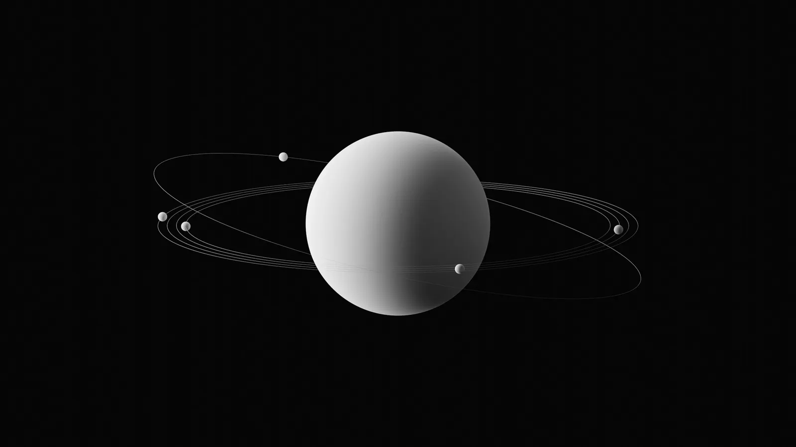A moon circled by a thin elliptical ring
