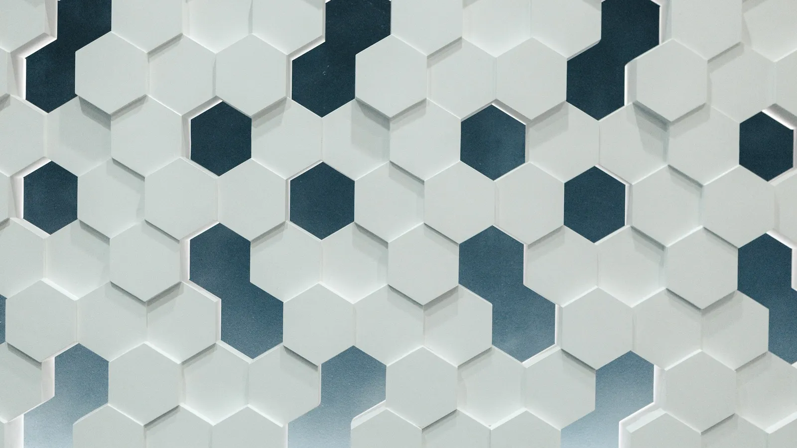A pattern of flat hexagonal tiles