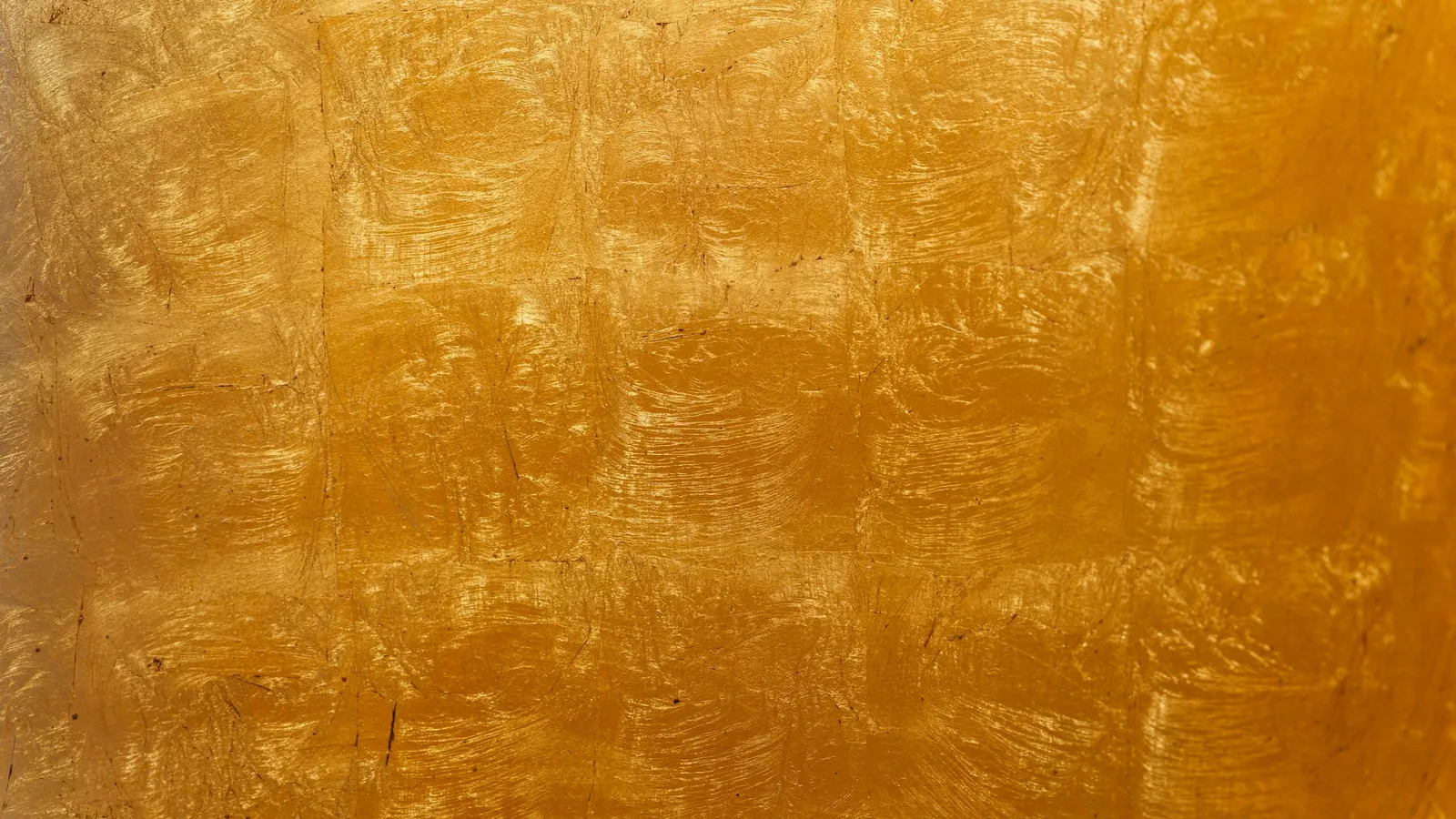 A sheet of crinkled gold leaf