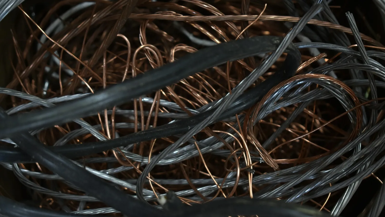 A tangle of copper and steel wire