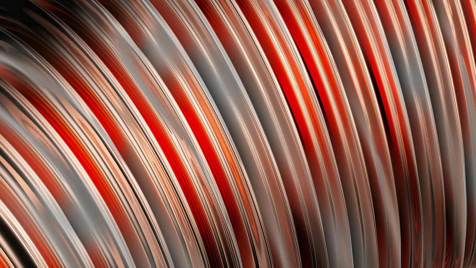 A tightly wound coil of copper wire
