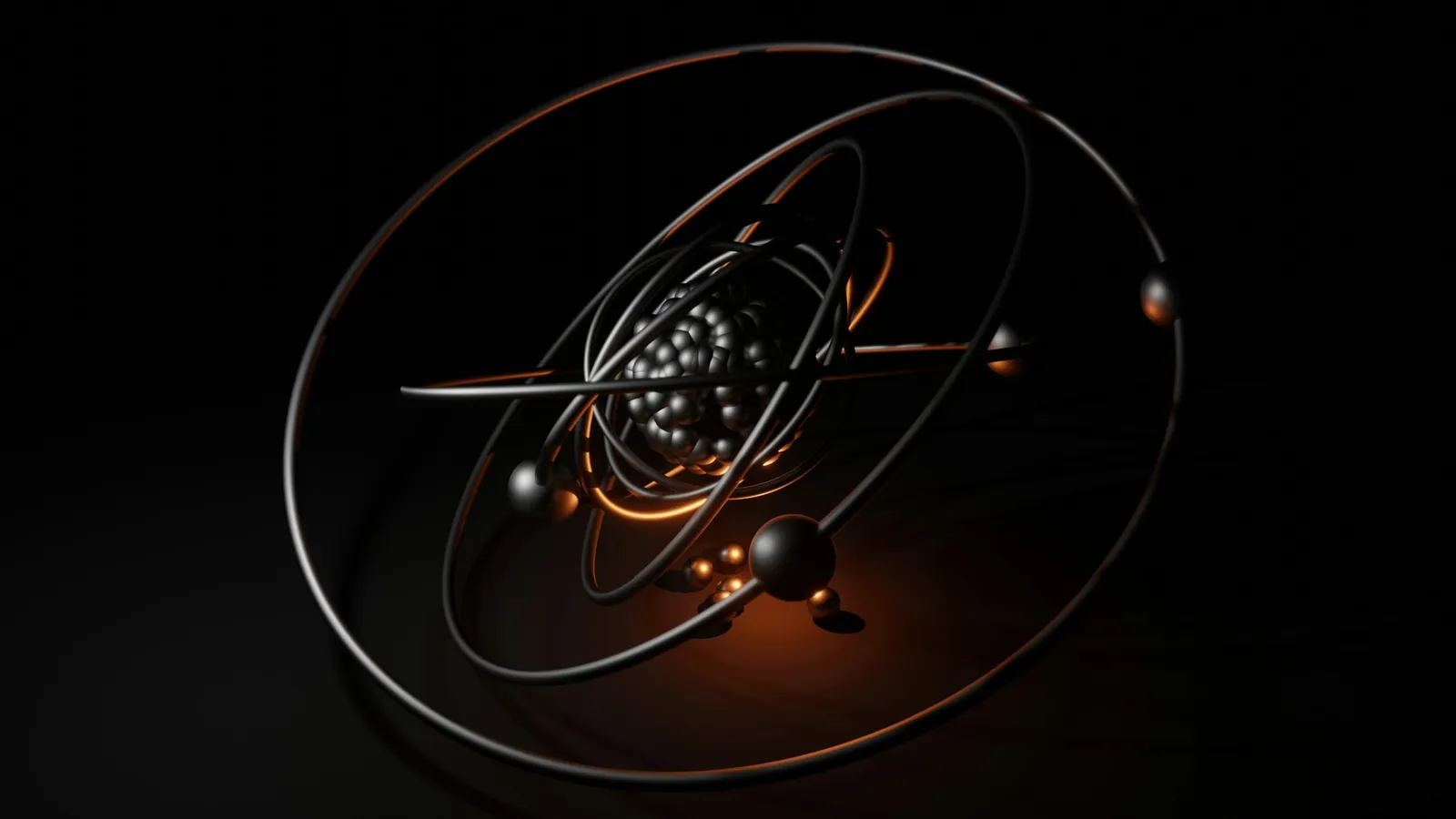 An illustration of electron orbits around a nucleus