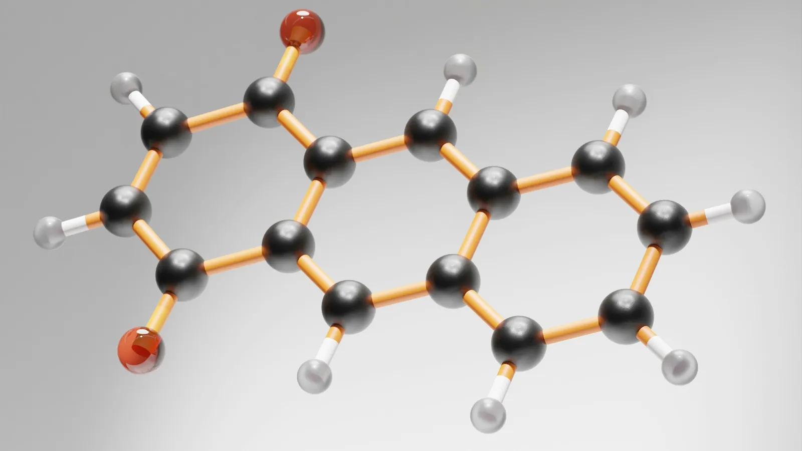 Ball-and-stick model of an organic molecule