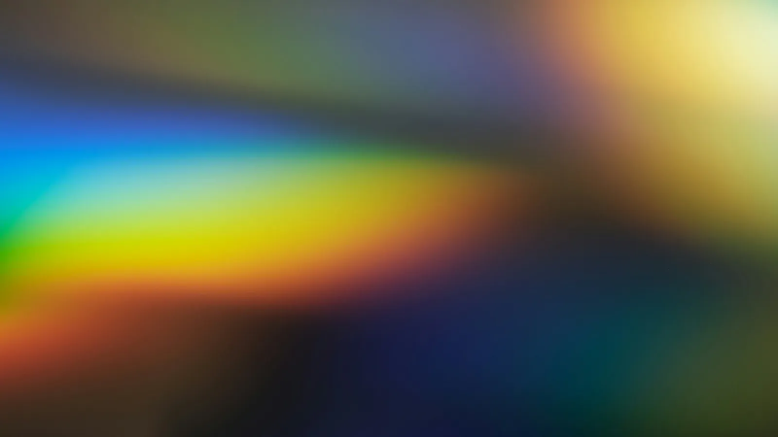 Blurred bands of rainbow-coloured light