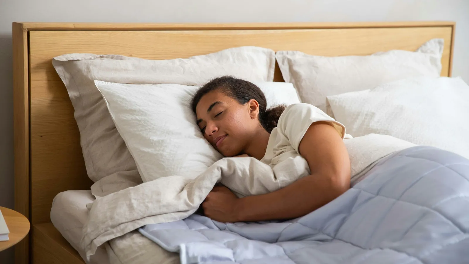 Boy asleep in bed