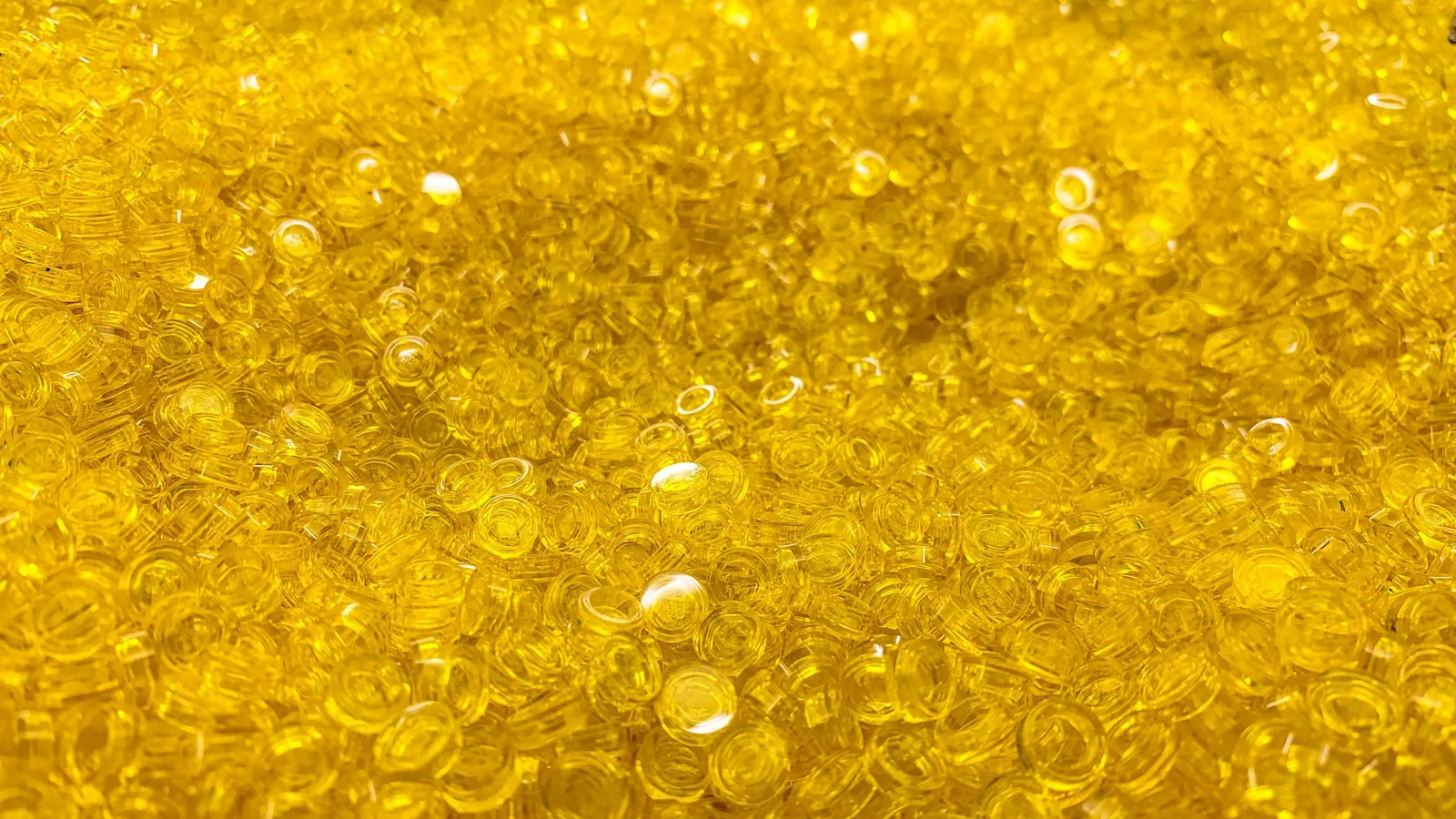 Bright yellow mineral crystals, close up