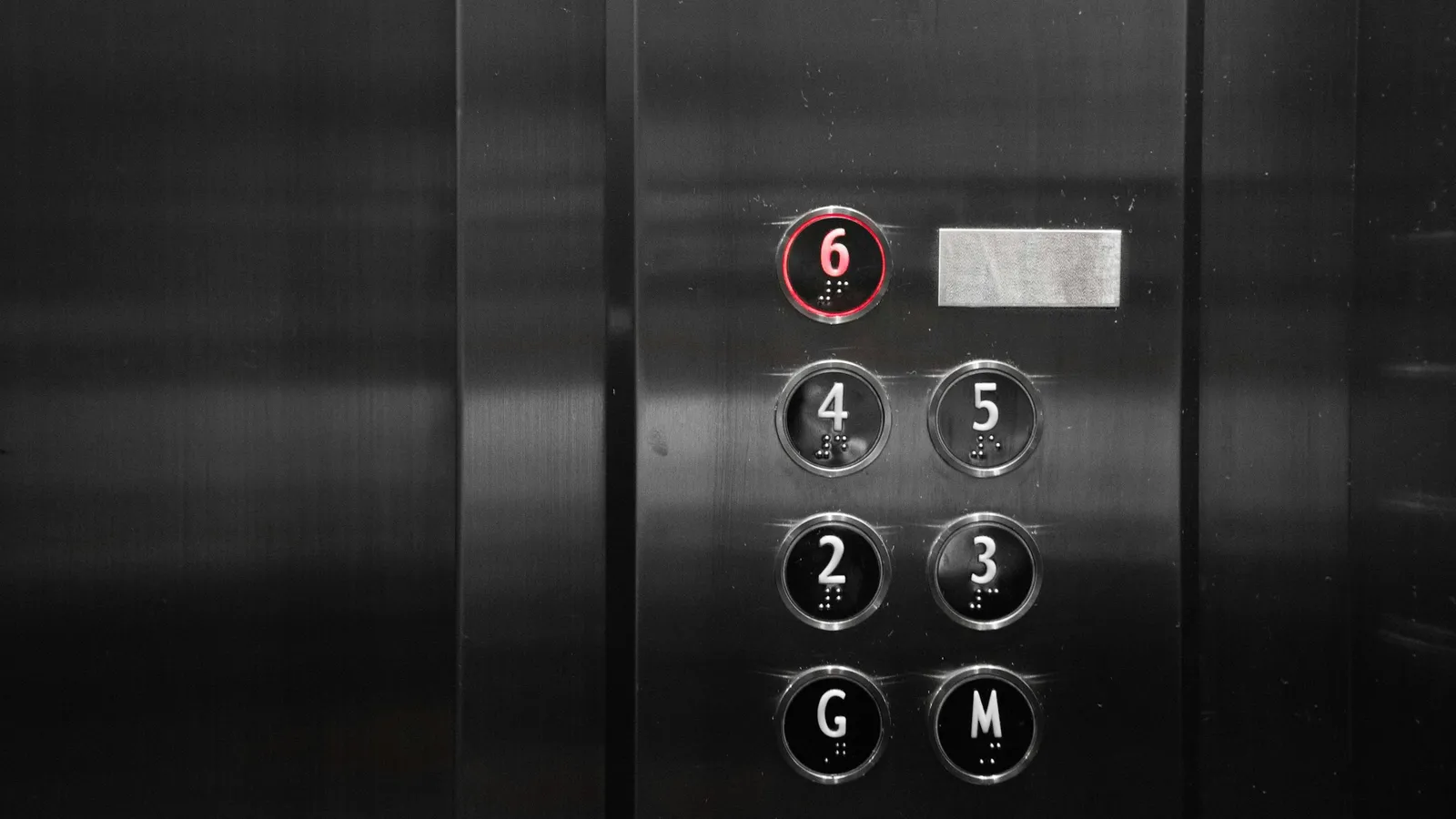 Buttons and a floor display inside a lift
