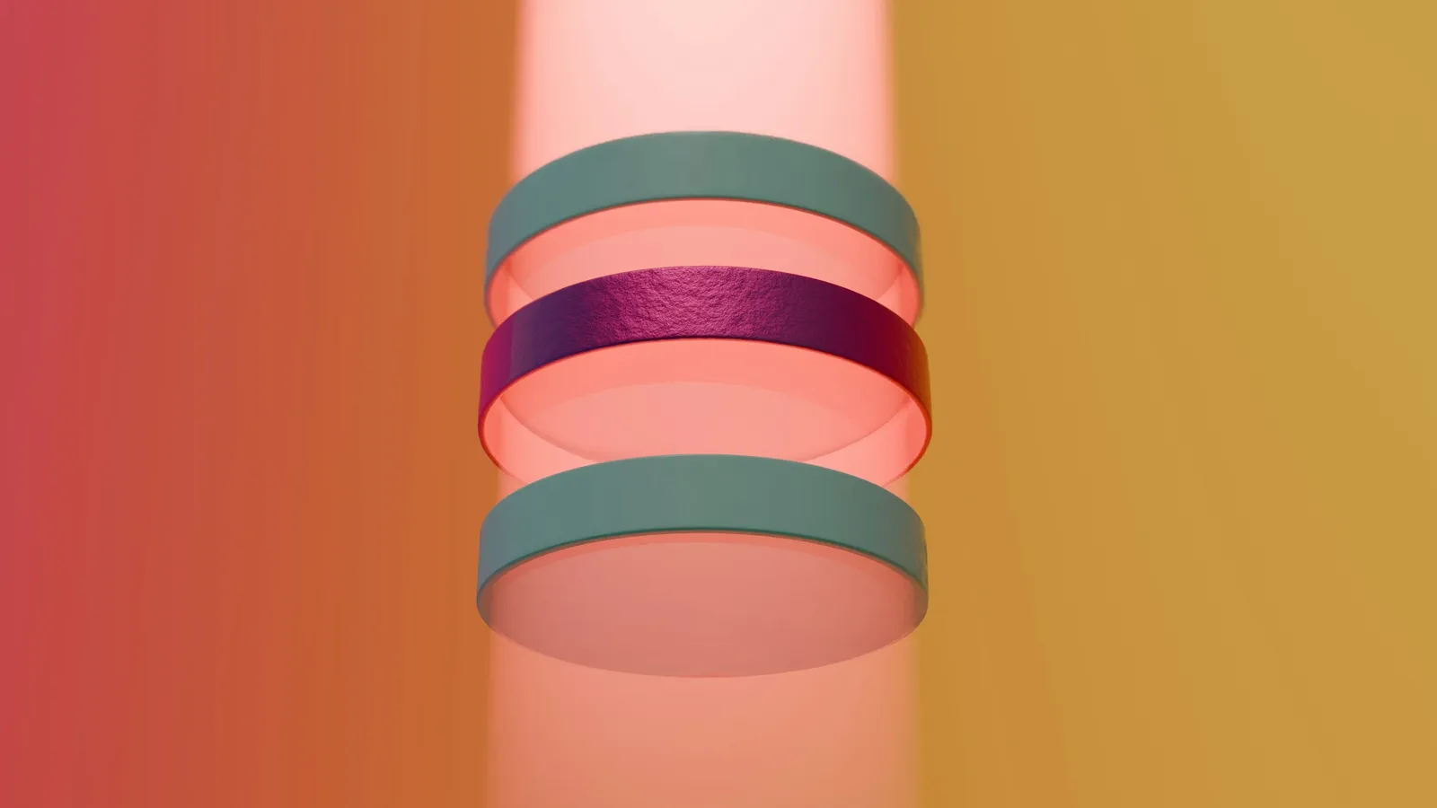 Close-up of coloured bands painted on a resistor