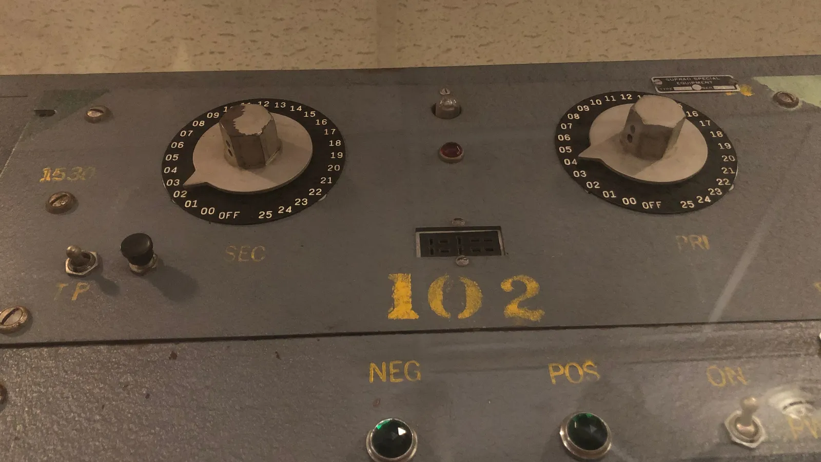 Close-up of the wiring and connectors on a US Navy Bombe codebreaking machine