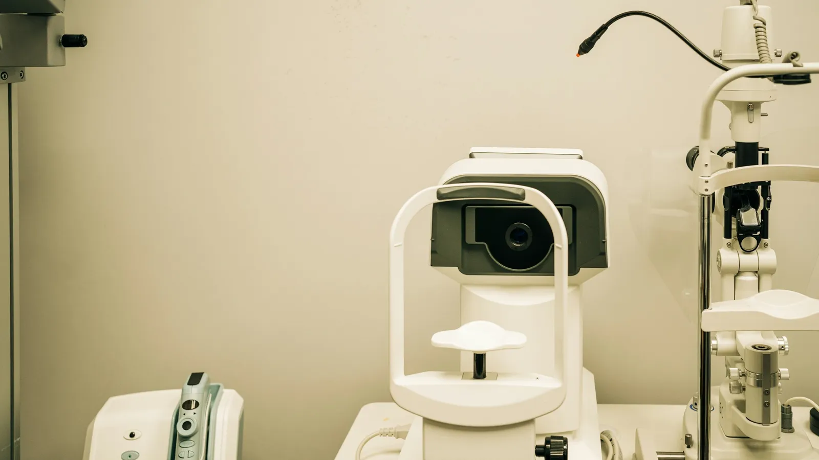 Eye examination equipment in a clinic