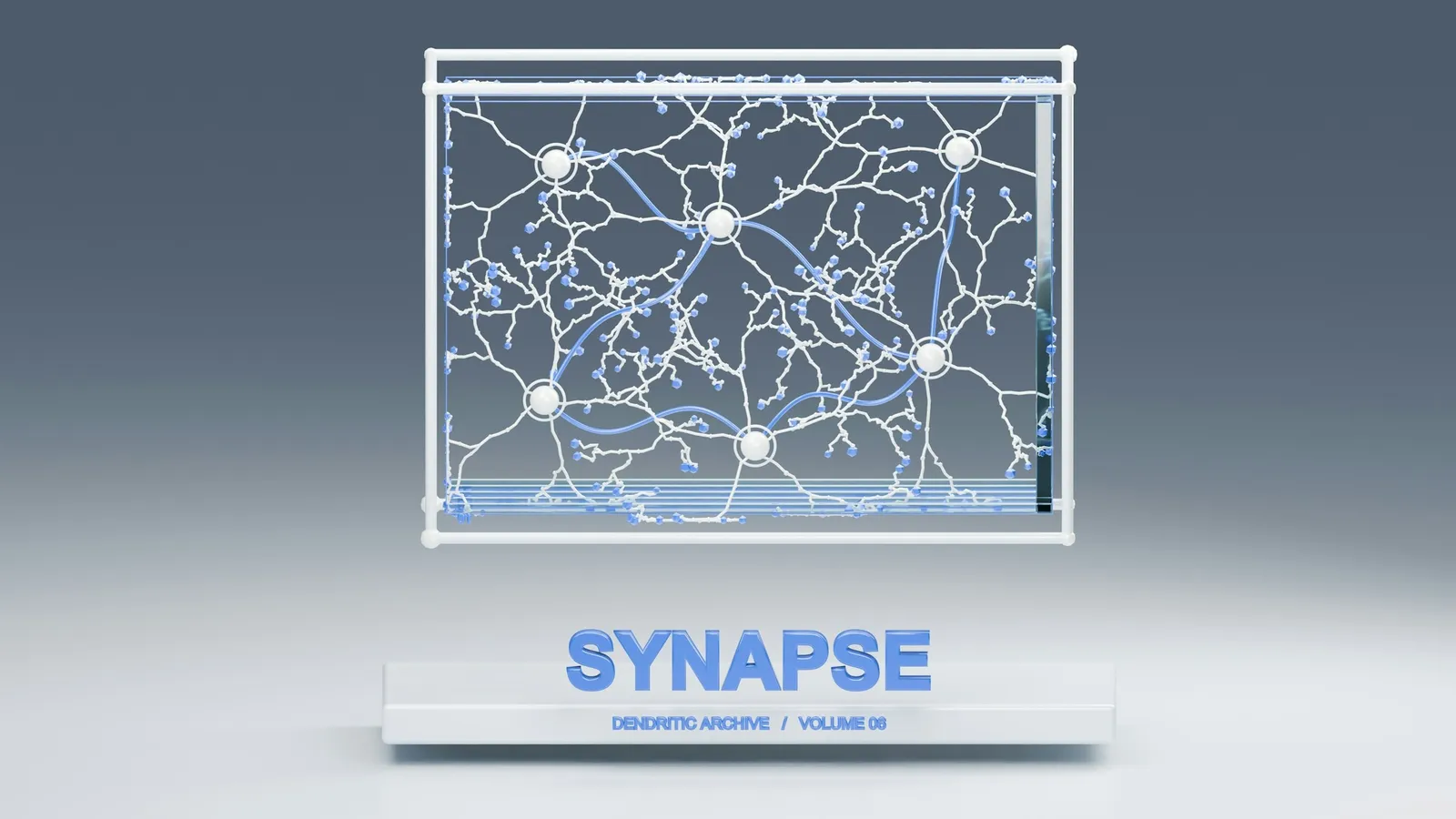 Glass model of nerve cells and their connections