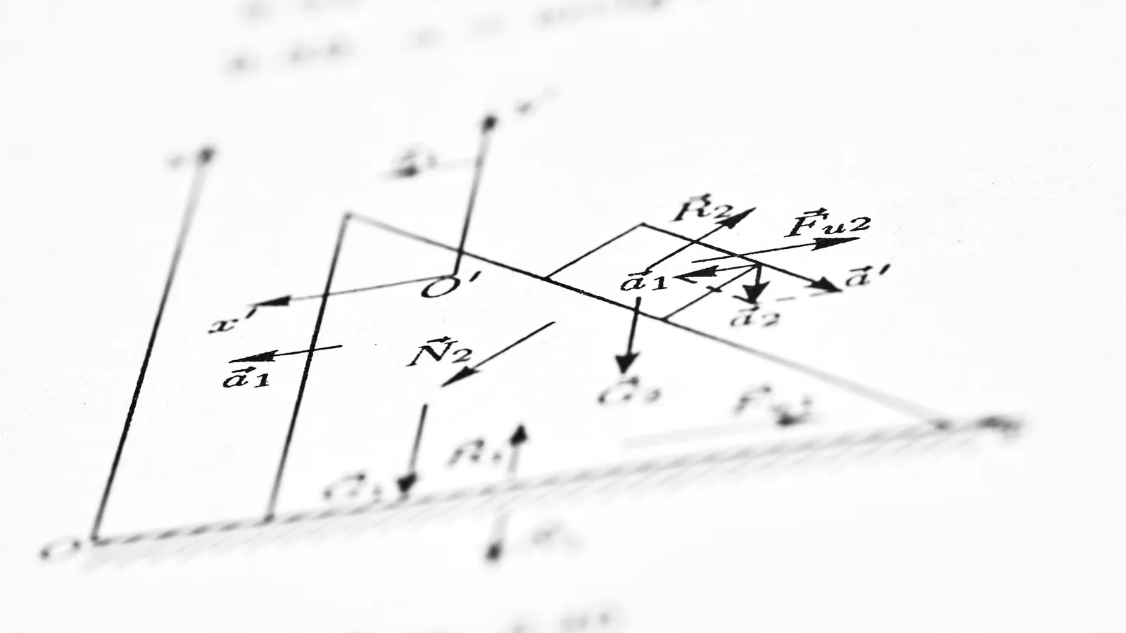 Hand-drawn axes and function sketches on white paper