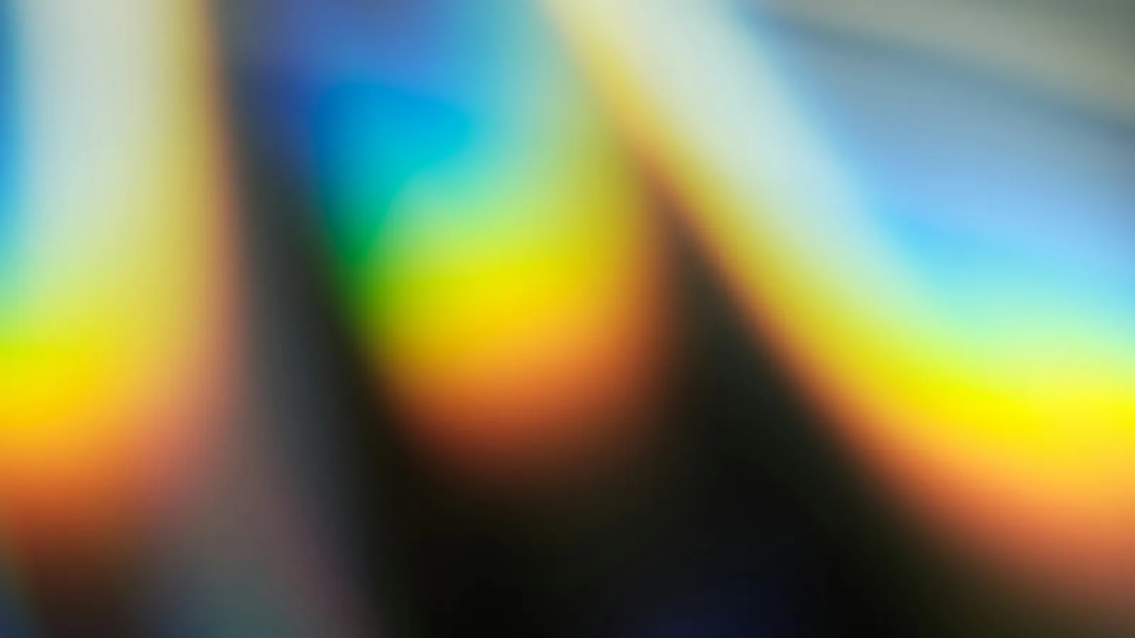 Light spread into a band of rainbow colours