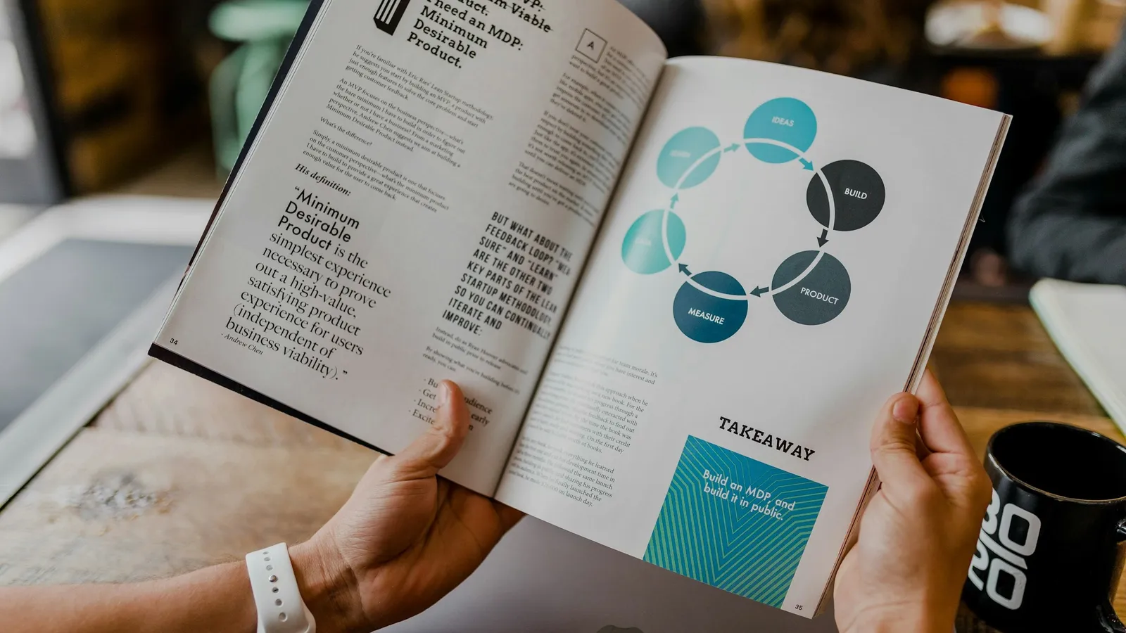 Open book showing a diagram