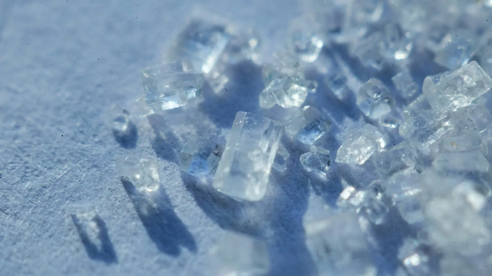 Sparkling crystals of sugar