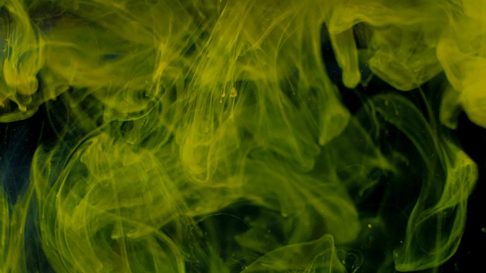 Swirls of yellow-green smoke