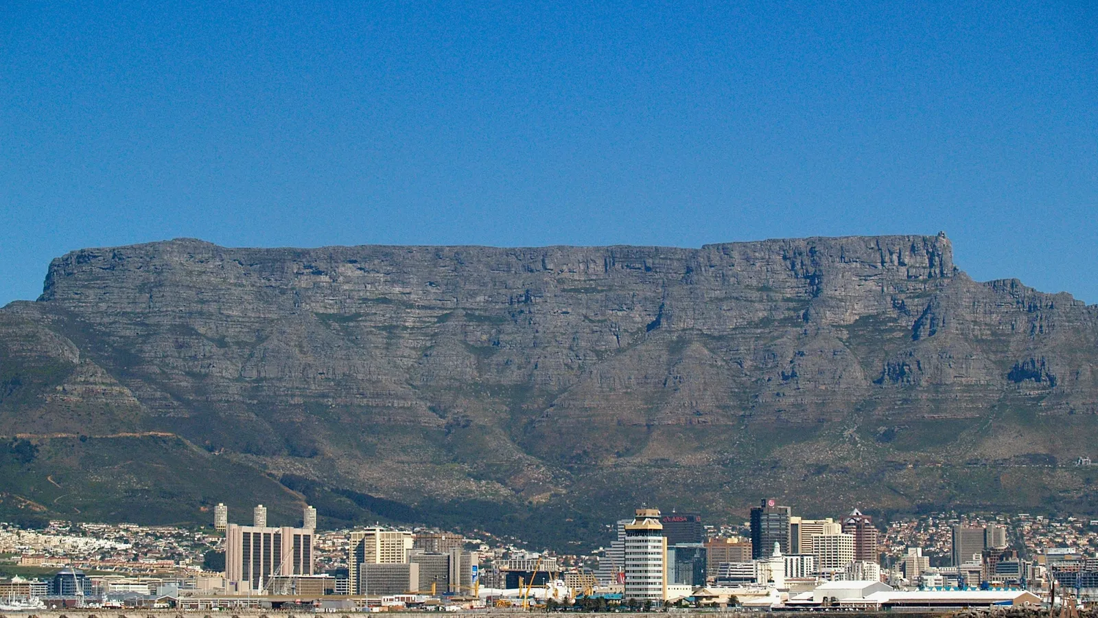 Table Mountain rising above Cape Town