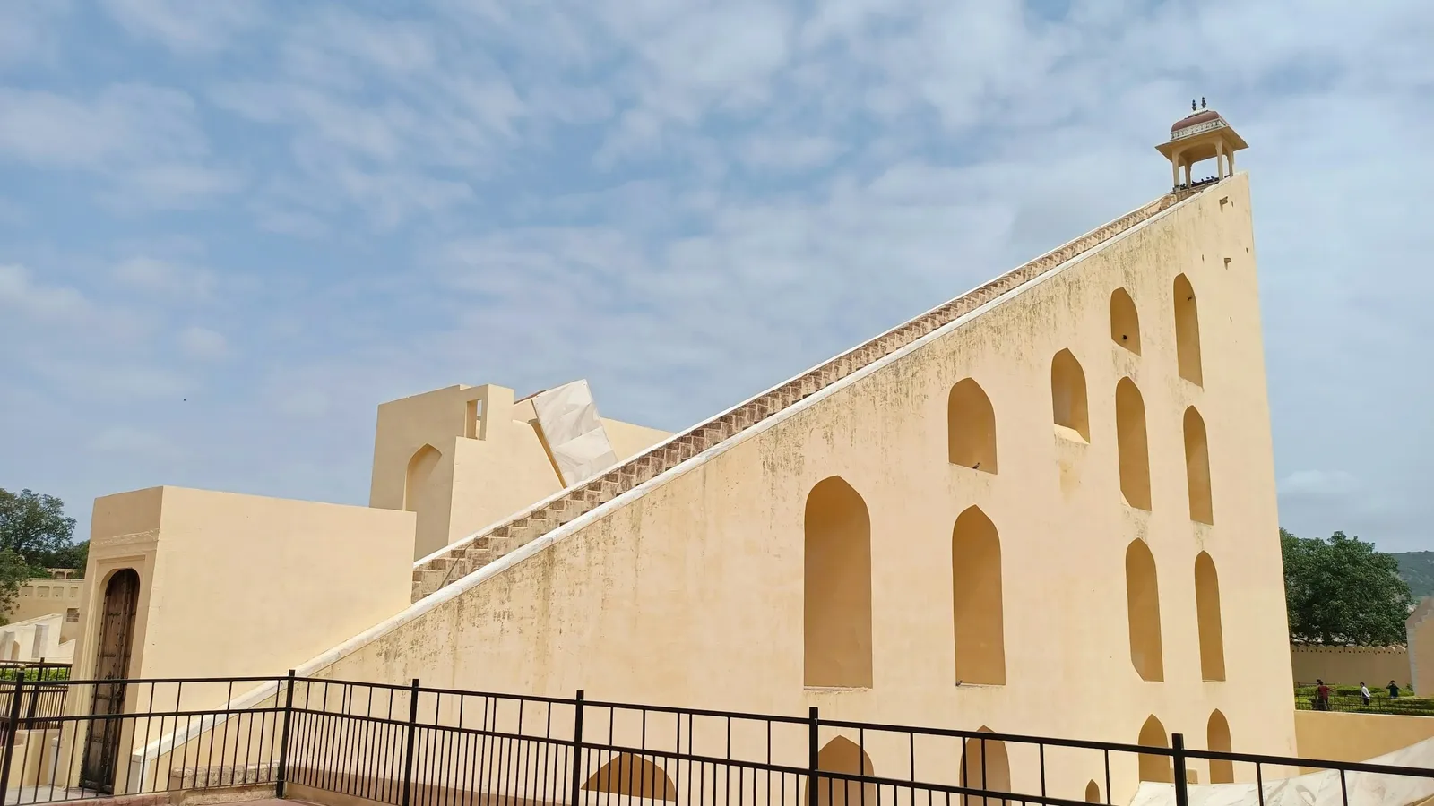 The giant stone sundial at Jantar Mantar in Jaipur