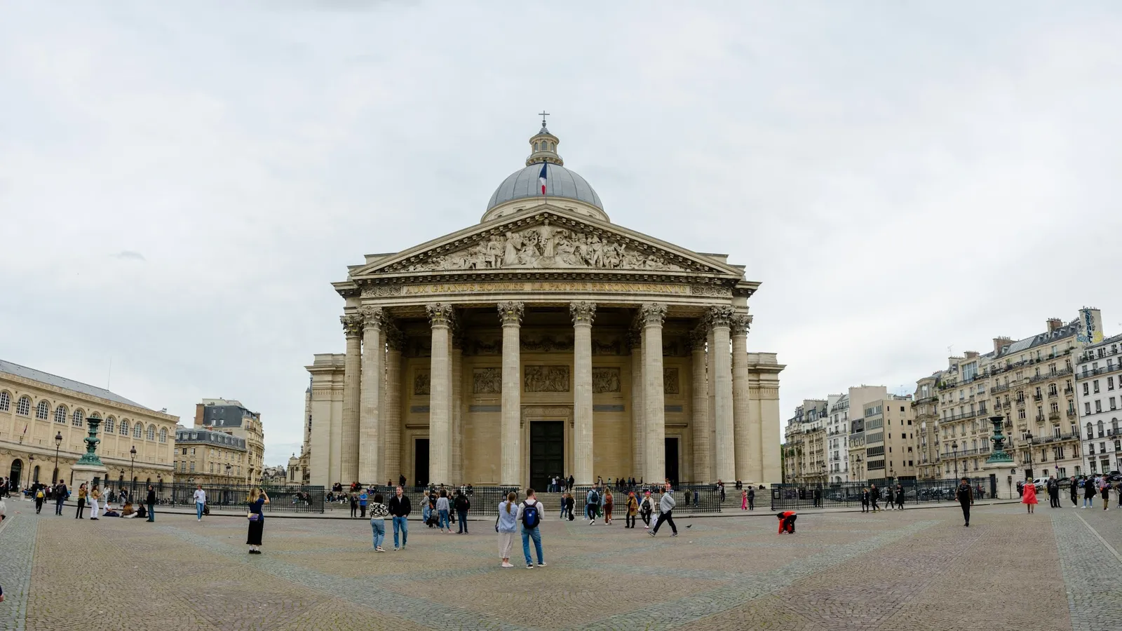 The Pantheon in Paris seen across its square
