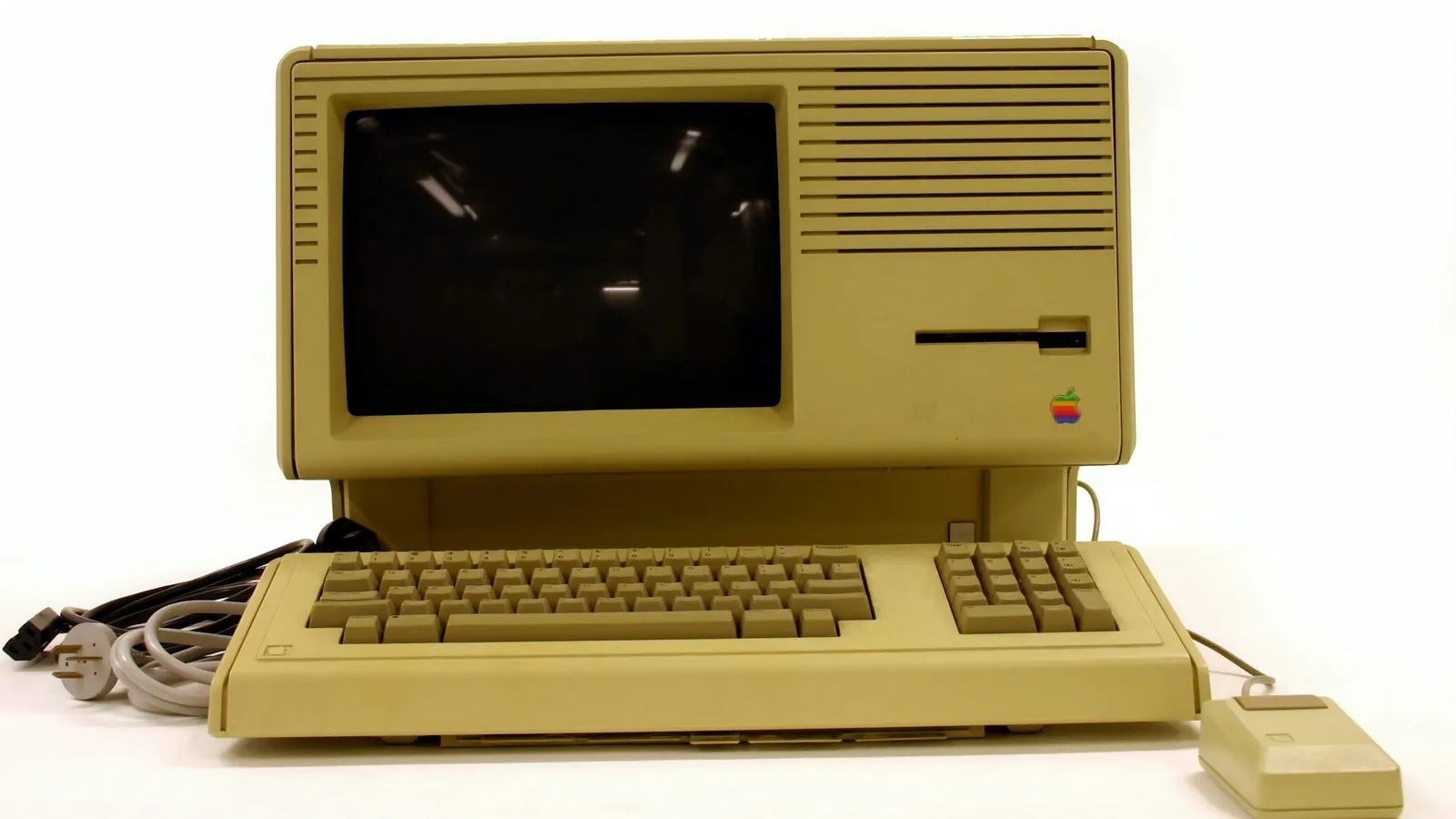 Vintage beige desktop computer